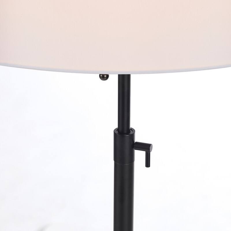 KAWOTI 65inch Modern Adjustable Standard Floor Lamp with White Drum Shade