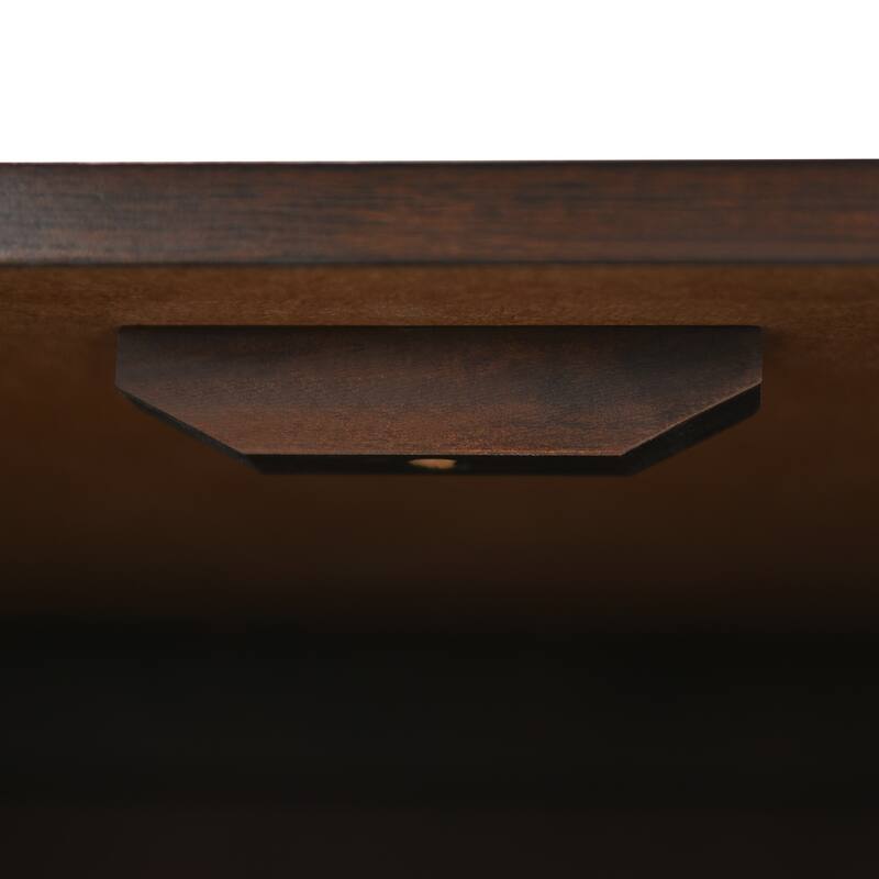 4-Door Retro Sideboard with Adjustable Shelves, Large Storage Cabinet, Antique Blue