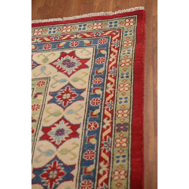 Red Kazak Area Rug Handmade Traditional Oriental Wool Carpet - 10'0"x 12'10"