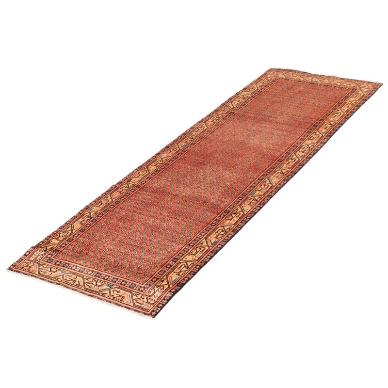 ECARPETGALLERY Hand-knotted Andelz Copper Wool Rug - 3'0 x 9'8
