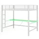 preview thumbnail 24 of 64, Twin/Full Size Gaming Loft Bed with Bulit-in Desk and LED Lights, Metal Loft Bedframe with Ladder and Guardrails for Kids