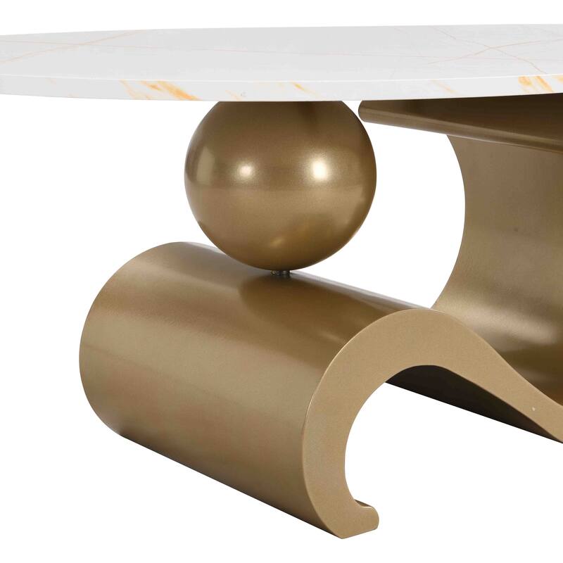 47.24'' W Nesting Coffee Table Set of 2 Living Room Round Coffee Table Set