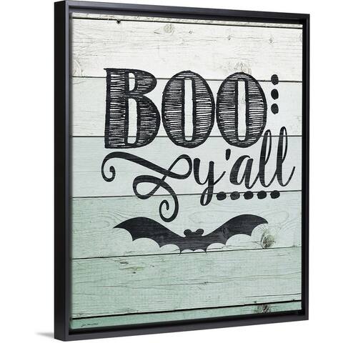 "Boo Y'all" Black Float Frame Canvas Art