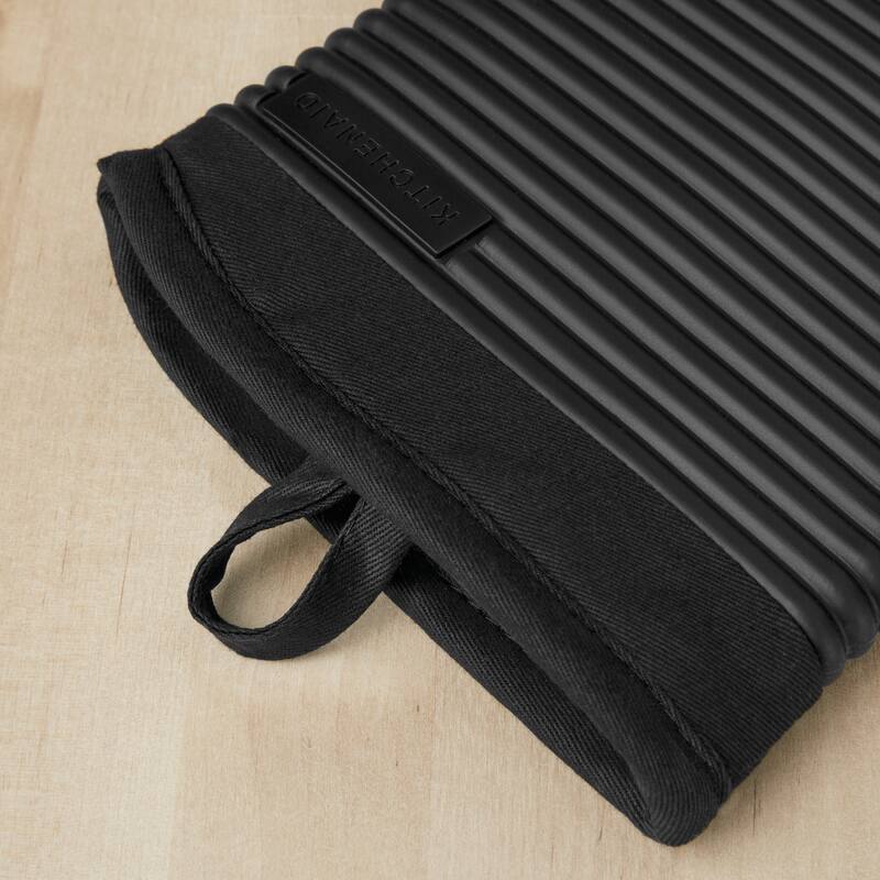 KitchenAid Ribbed Soft Silicone Oven Mitt 2-Pack Set, 7.5"x13"