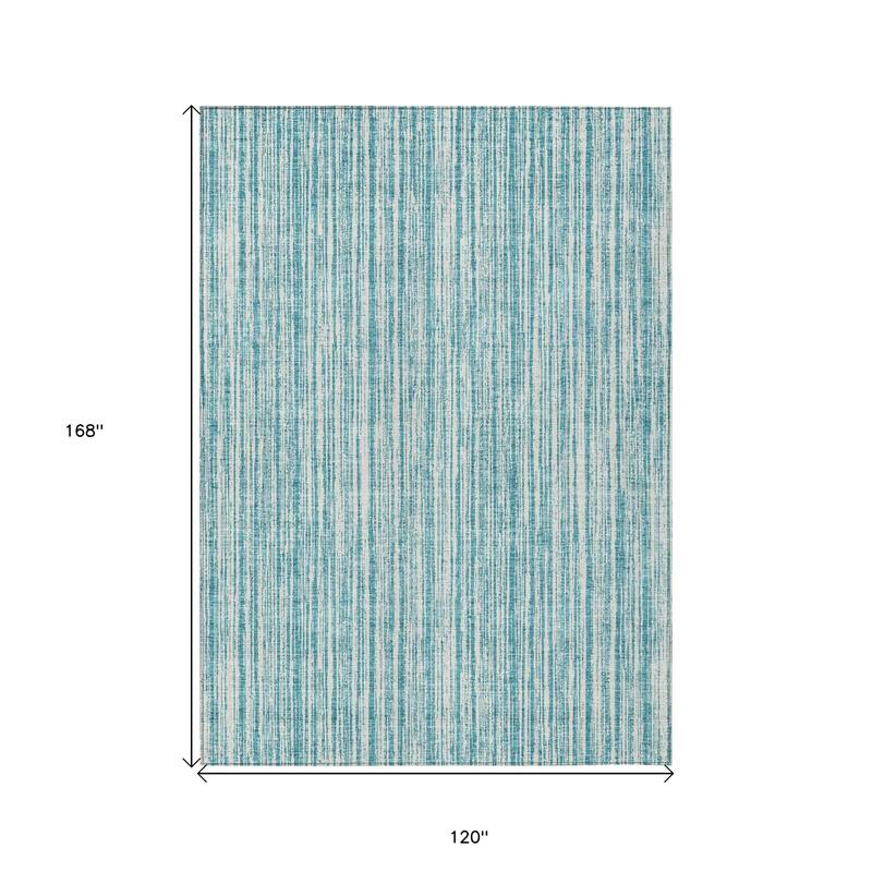 HomeRoots Striped Transitional Rectangle Outdoor Rug