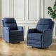 preview thumbnail 31 of 48, Diana Modern Polyester 360-degree Swivel Rocker Recliner Set of 2 by HULALA HOME Navy
