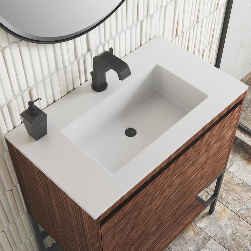James Martin Vanities 805-V31.5-MB-GW Mantova 32" Single Basin Poplar