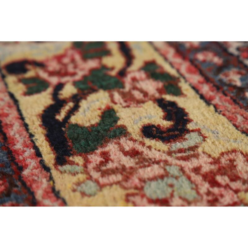 Hand Knotted Oriental 100% Wool Carpet Traditional Medallion Red Bidjar Area Rug - 11' 7'' X 8' 11''