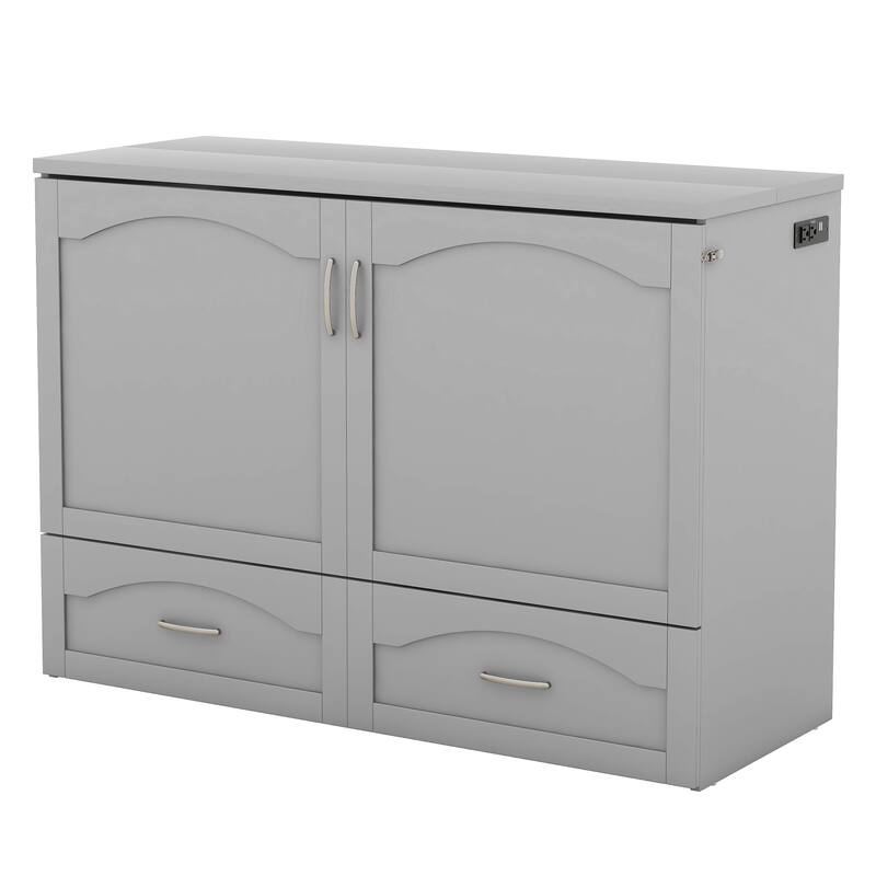 Murphy Bed Wall Bed with Drawer and a Set of Sockets & USB Ports