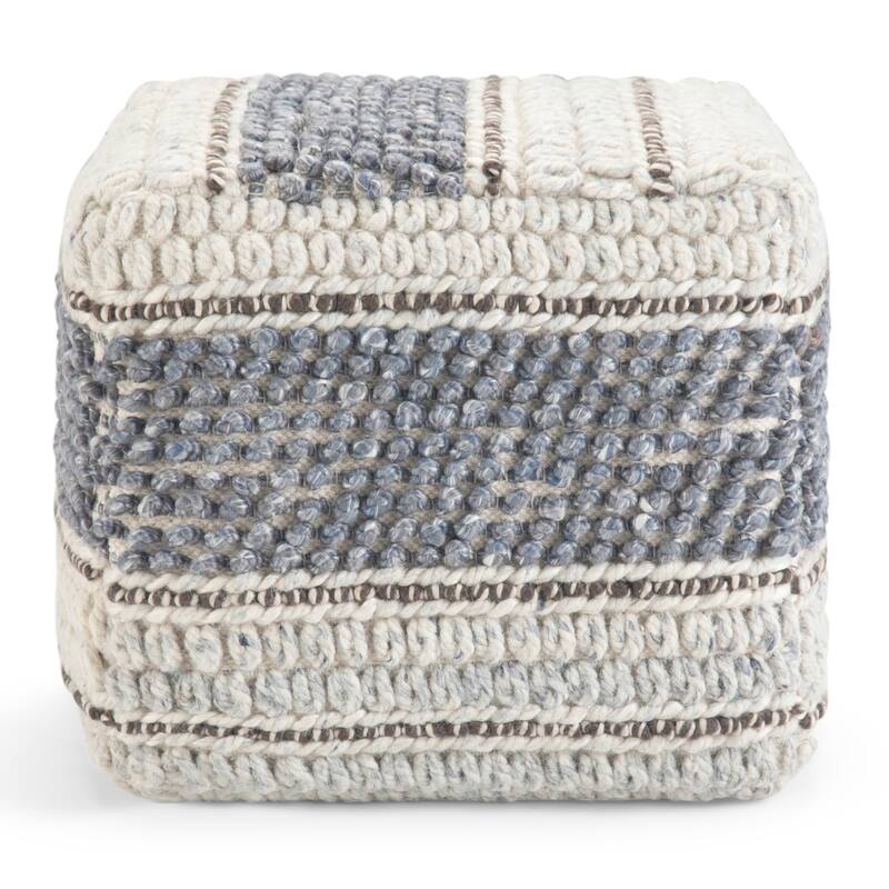 WYNDENHALL Heyfield Square Pouf Handloom Woven