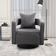 preview thumbnail 33 of 42, Accent Open Back Chair Modern Comfy Sofa Chair With Base, Club Chair Leisure Arm Chair For Lounge