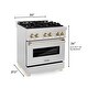 preview thumbnail 42 of 51, Autograph Edition 30" 4.0 cu. ft. Dual Fuel Range with Gas Stove and Electric Oven in Fingerprint Resistant Stainless Steel