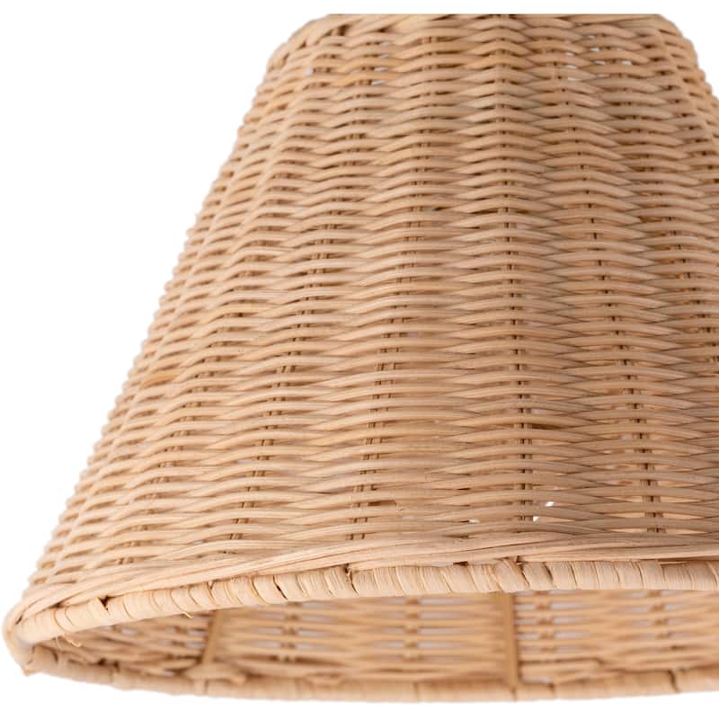 Livabliss Diamondhead Rattan Global Sconce Lamp
