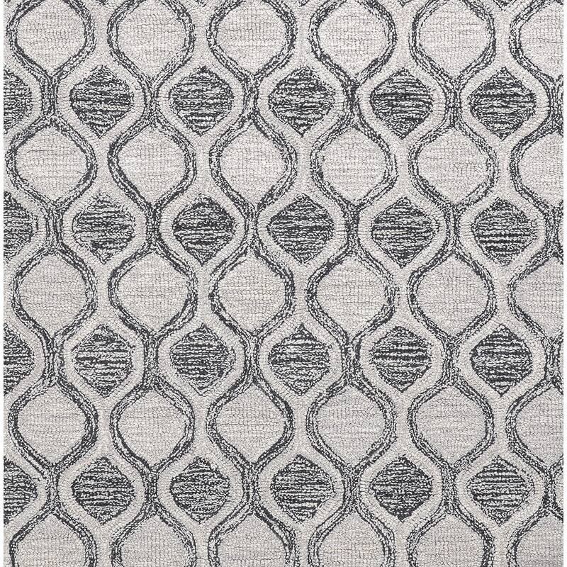 Handmade Terasia Geometric Sea Wool Area Rug