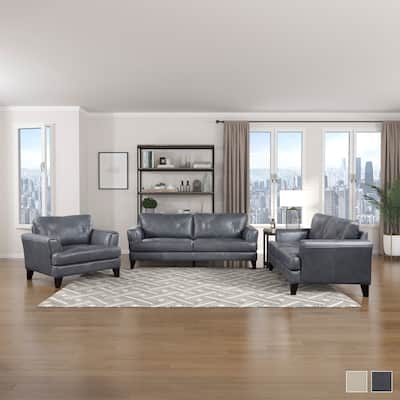 Howe 3-Piece Leather Living Room Sofa Set