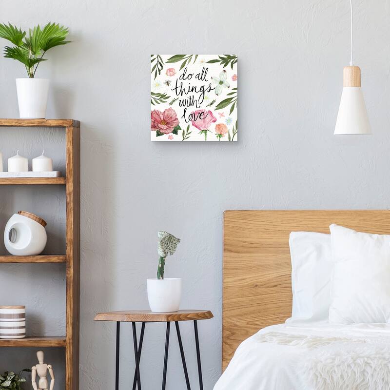 Do All Things With Love Canvas Art Print