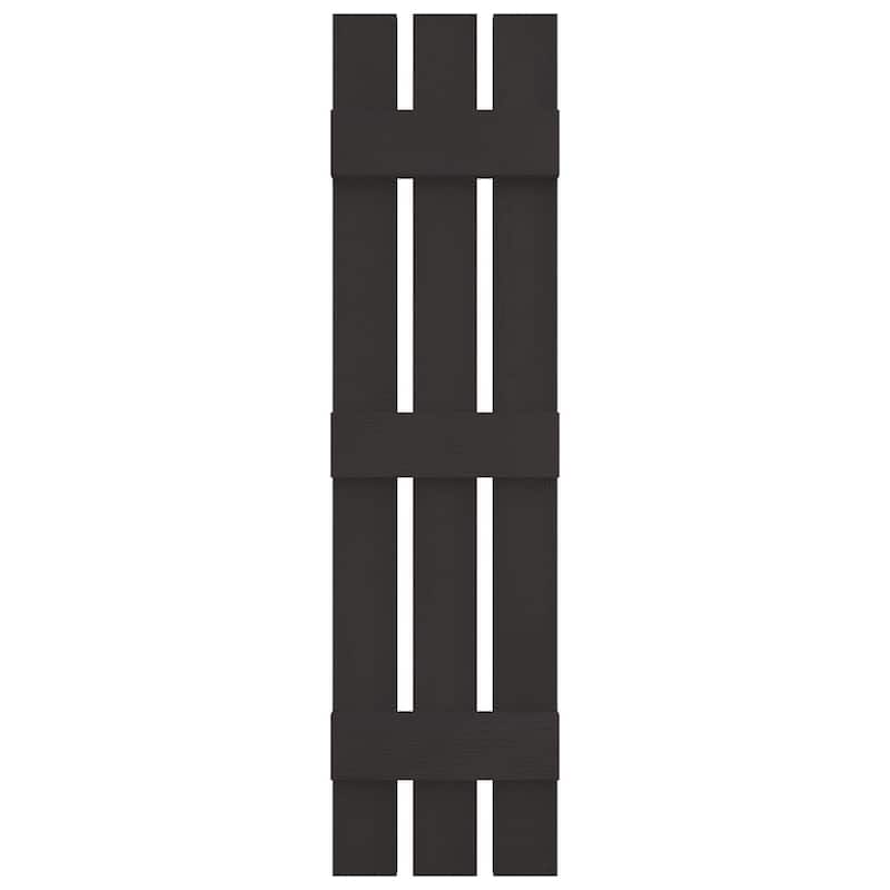 Builders Edge, Standard Three Board Spaced, Board-n-Batten Shutters, Includes Matching Installation Spikes (Per Pair)