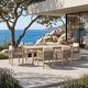 preview thumbnail 2 of 11, Outdoor Dining Set 7-Piece Acacia Wood Rope-Woven Arm Chairs with Extendable Dining Table