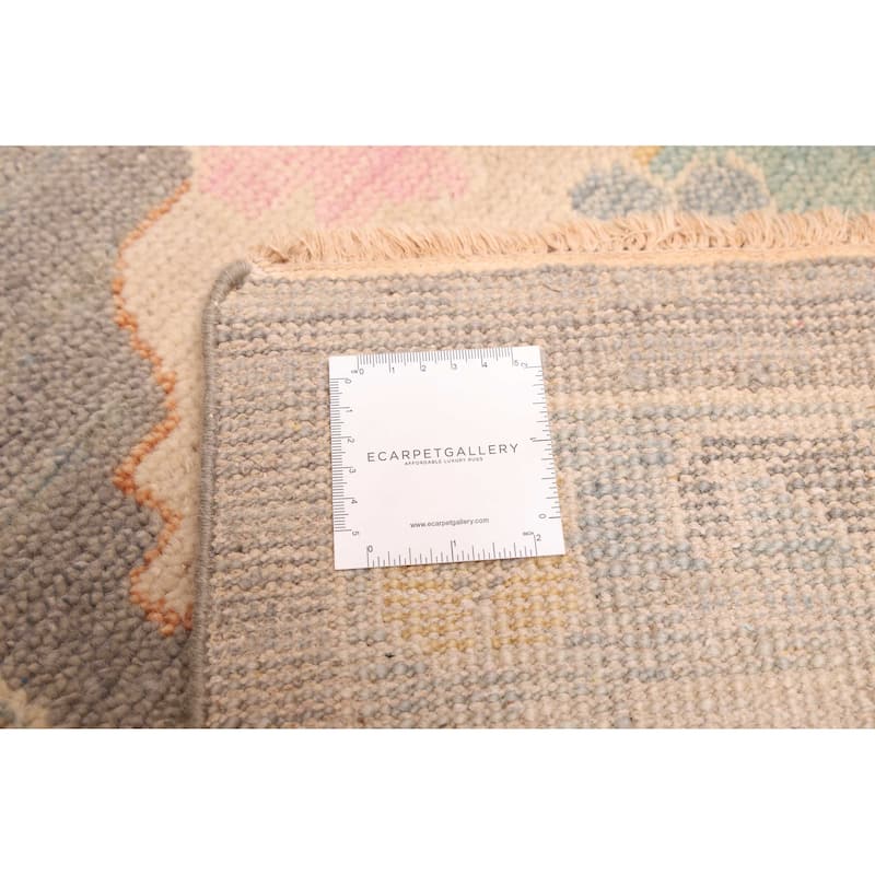 ECARPETGALLERY Hand-knotted Modern Oushak Dark Grey Wool Rug - 9'9 x 14'10