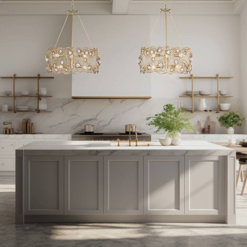 Varaluz Ethereal Rose Chandelier - Havana Gold Ombre