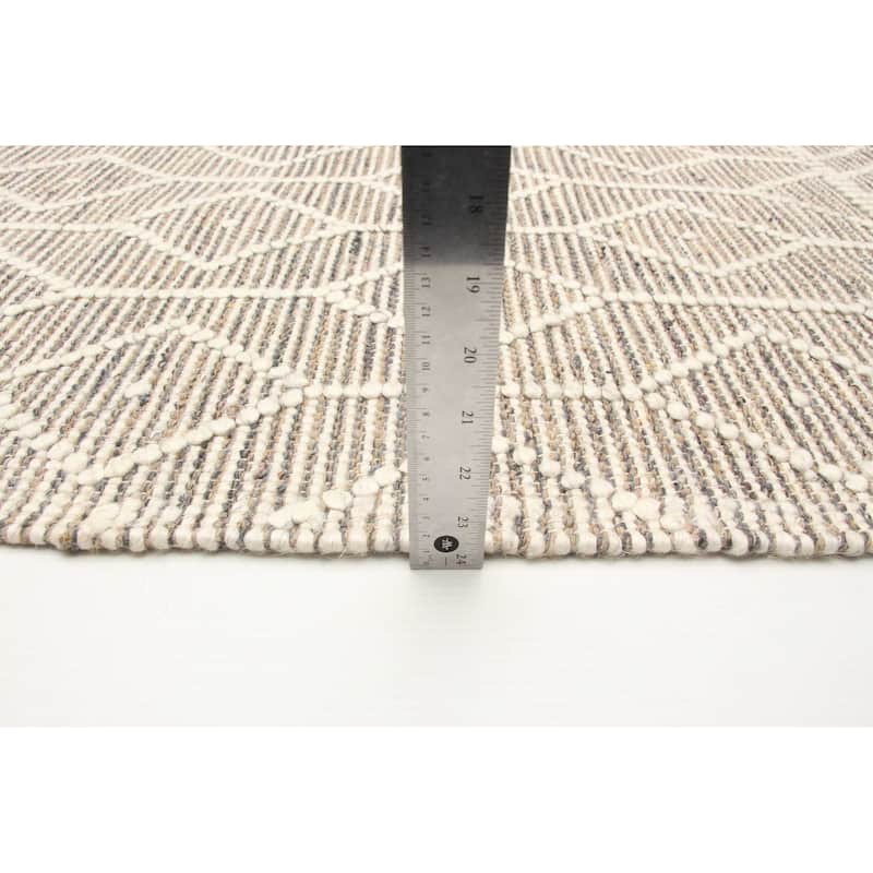ECARPETGALLERY Braid weave Sienna Brown Wool Rug - 6'0 x 9'3