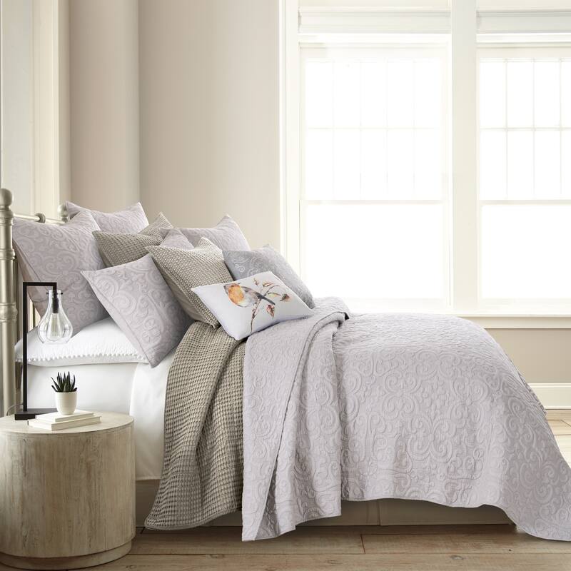 Sherbourne Grey Full/Queen Quilt - Levtex Home