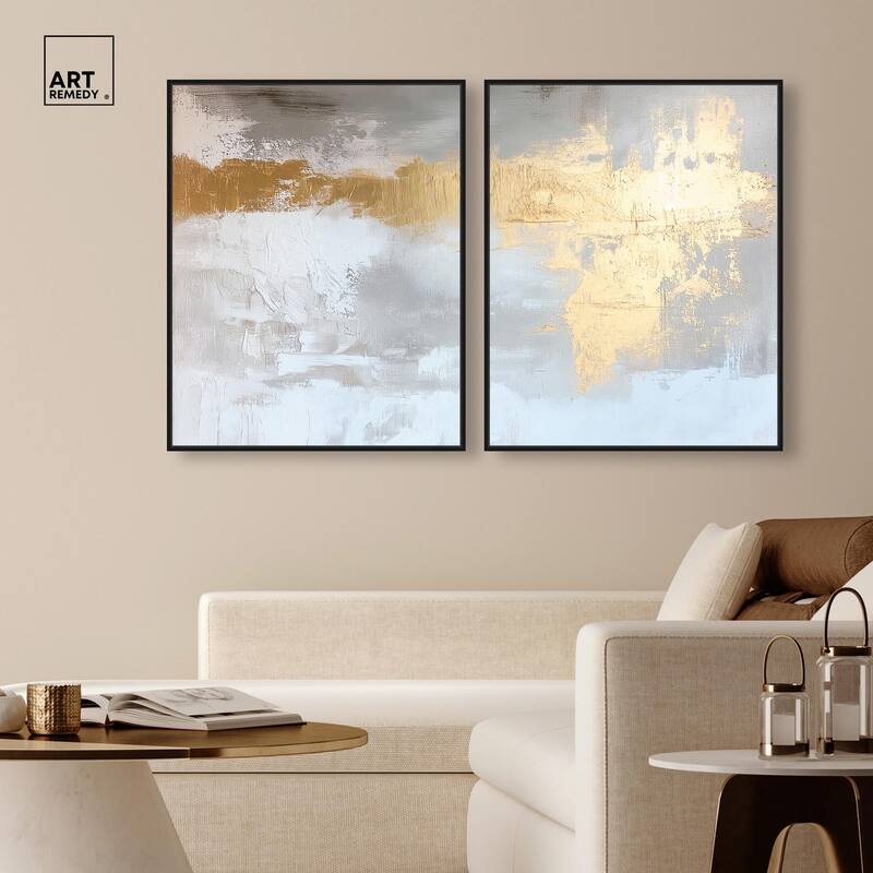 Golden Glaze I Canvas Set of 2 by Art Remedy