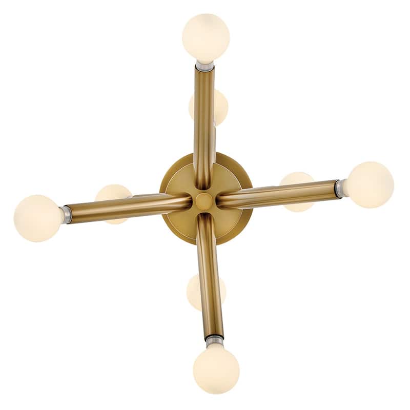 Lark 83853 Axton 8 Light 12-1/2" Wide Convertible Semi-Flush Ceiling