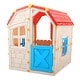 preview thumbnail 11 of 18, Costway Outdoor Kids Playhouse with Openable Door Windows for Home - See Details