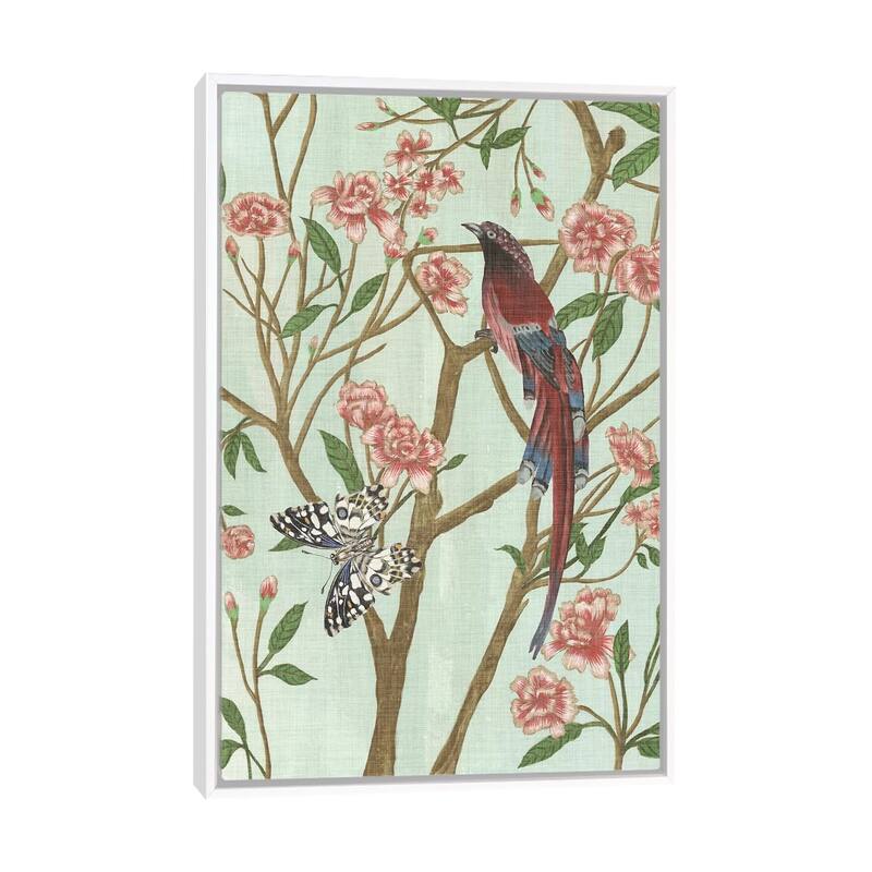 iCanvas "Delicate Chinoiserie III" by Melissa Wang Framed Canvas Print - White - 40x26
