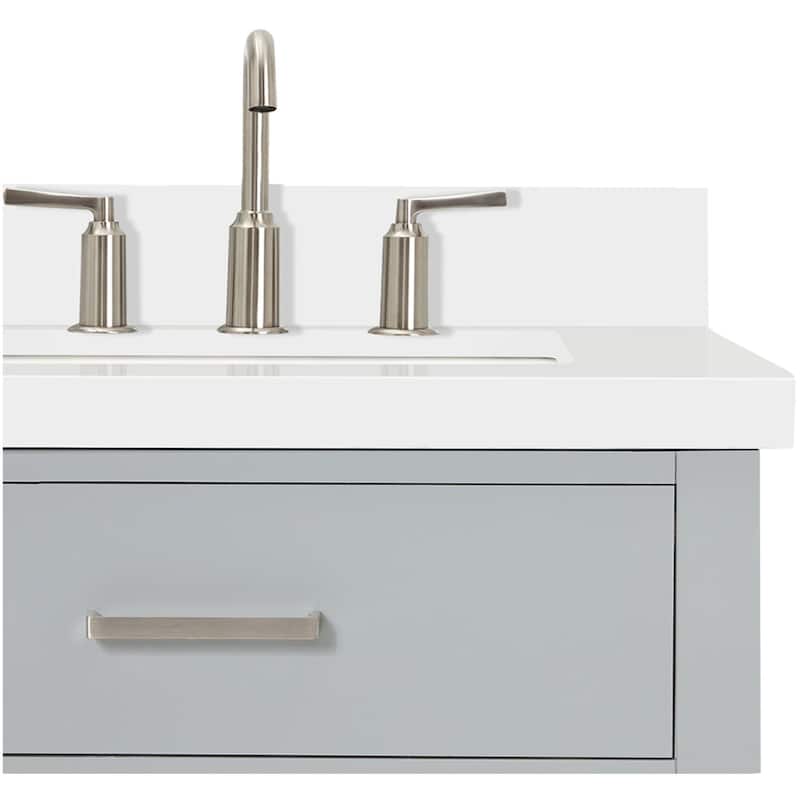Ariel H037SRWQRVO Bristol 36" Thick Quartz Vanity Top