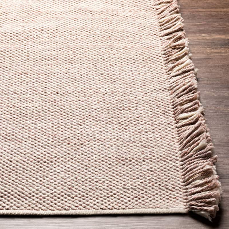 Surya Liam Outdoor Safe Modern Solid Fringe Area Rug