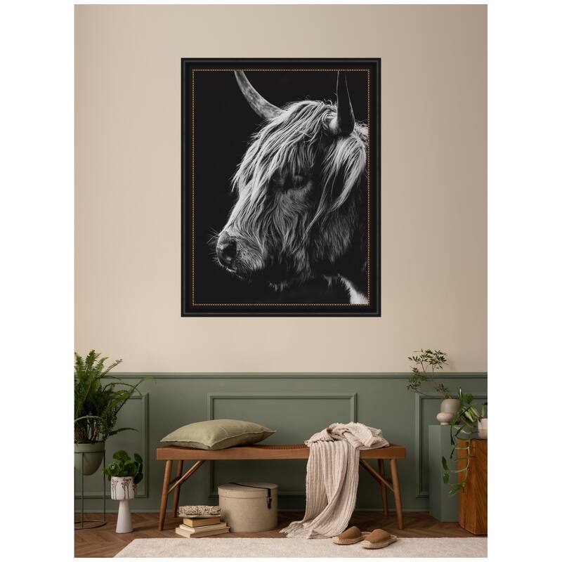 Kate and Laurel Scottish Highland Vertical by Crystal Lynn Collins Framed Wall Art Print