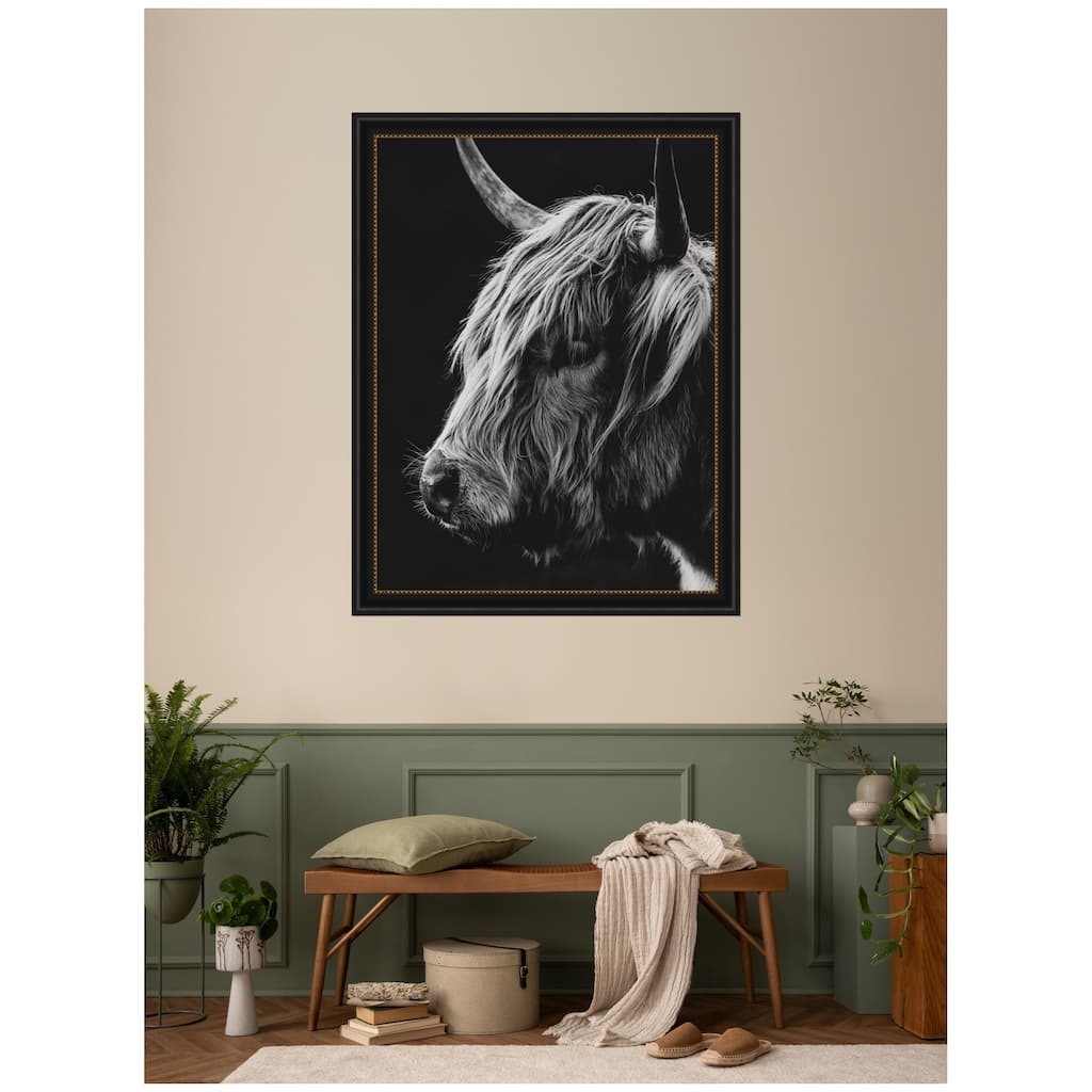 Kate and Laurel Scottish Highland Vertical by Crystal Lynn Collins Framed Wall Art Print