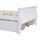preview thumbnail 13 of 12, Twin Size Wooden Platform Bed with Built-in Storage Drawers and Streamlined Headboard