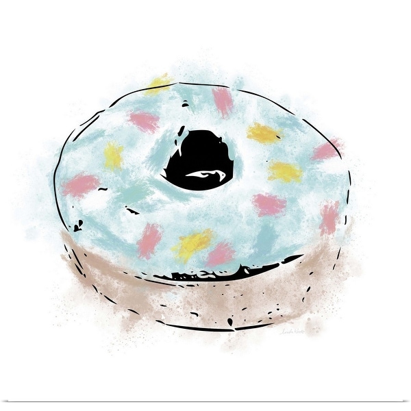 "Blue Sprinkle Donut" Poster Print