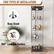 preview thumbnail 9 of 165, Glass Display Cabinet with Doors & Locks, Acrylic Shelves, Floor Standing Storage Showcase for Home or Office