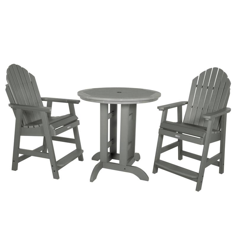 HIGHWOOD Hamilton 3-piece Counter-Height Outdoor Dining Set - Coastal Teak