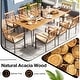 preview thumbnail 6 of 5, Gymax 9 PCS Patio Dining Set w/ 8 Chairs Acacia Wood Table Top