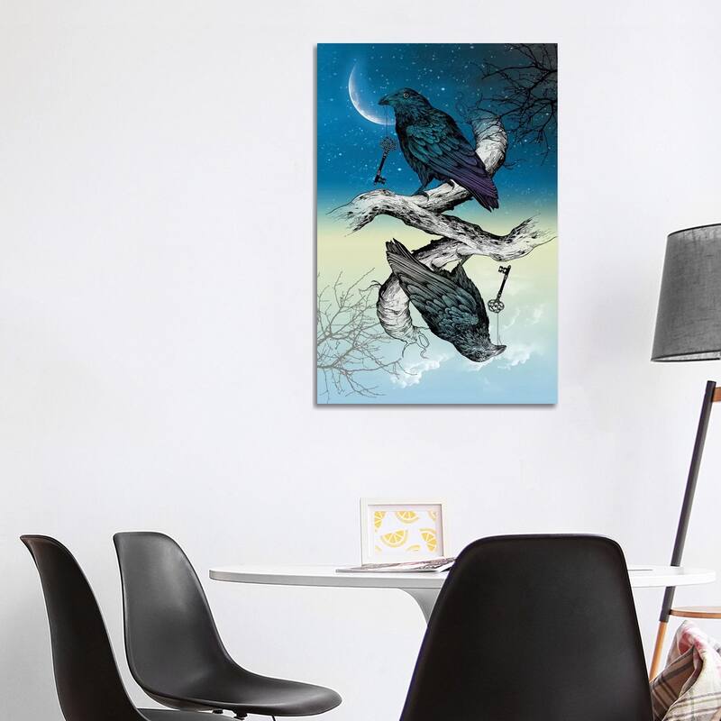iCanvas "Raven Night And Day" by Rachel Caldwell Canvas Print - 40x26x1.5