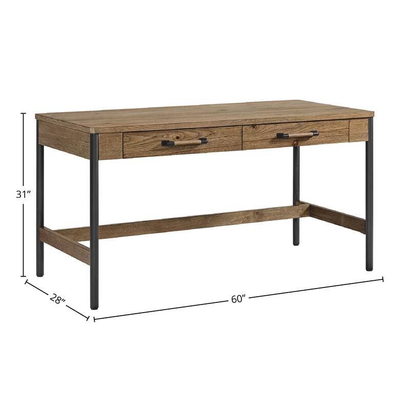 Norcross 60" Writing Desk, Hickory