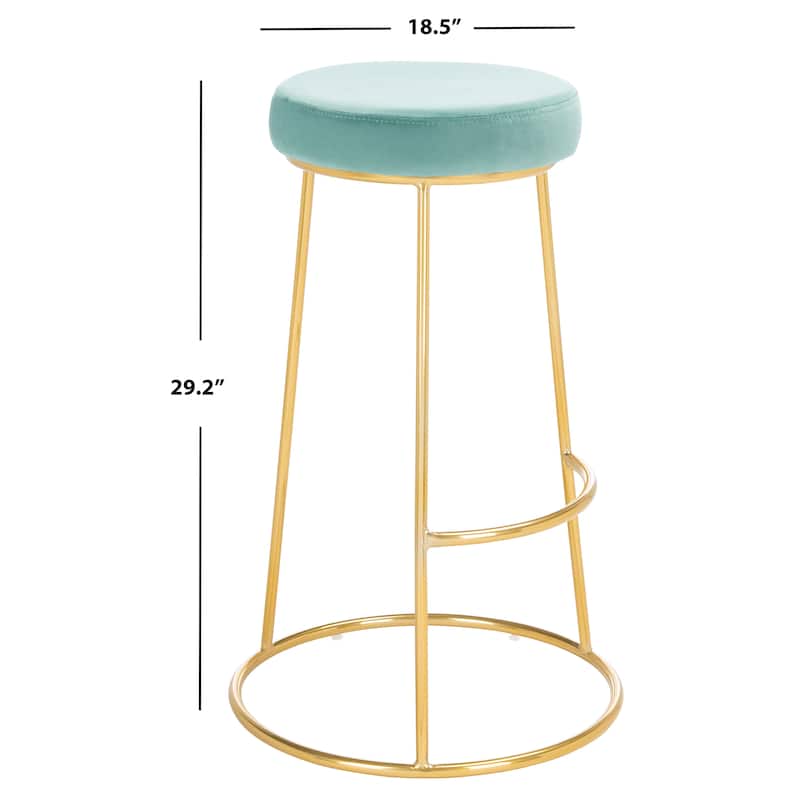 SAFAVIEH Nita 29-inch Round Bar Stool - 18.5" W x 18.5" L x 29.2" H - 19Wx19Dx29H