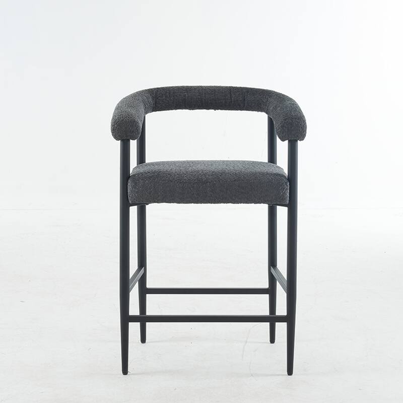 Modern Upholstered Bar Stools Set of 2
