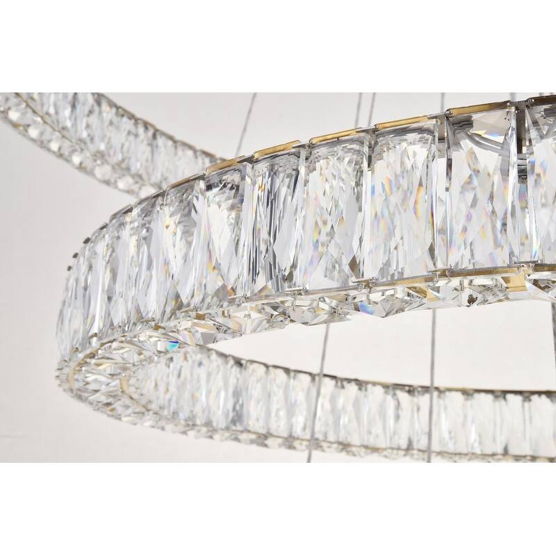Madelyn 7-Light LED Chandelier Clear Royal Cut Crystal - 34"W X 38.3"H