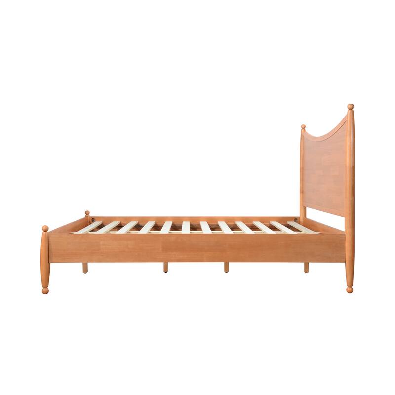 Christopher Knight Home - Classic Transitional Wooden Platform Bed with Curved Headboard