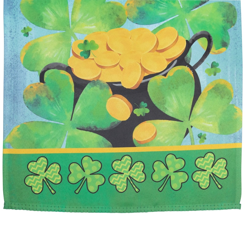 Pot of Gold "Welcome" St. Patrick 's Day Garden Flag 12.5" x 18"