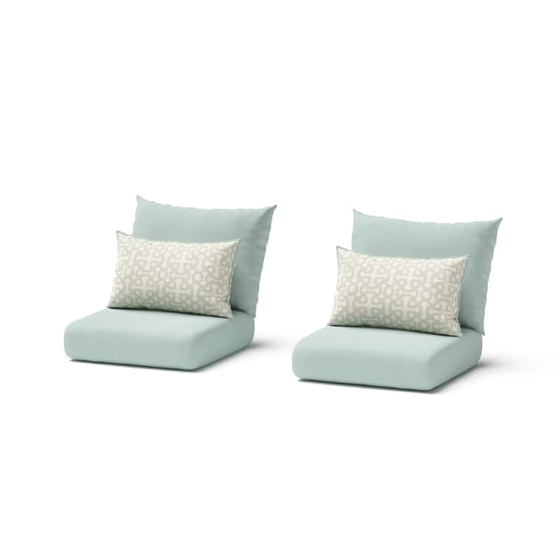 Milo Espresso 2 Piece Sunbrella Outdoor Patio Motion Club Chairs