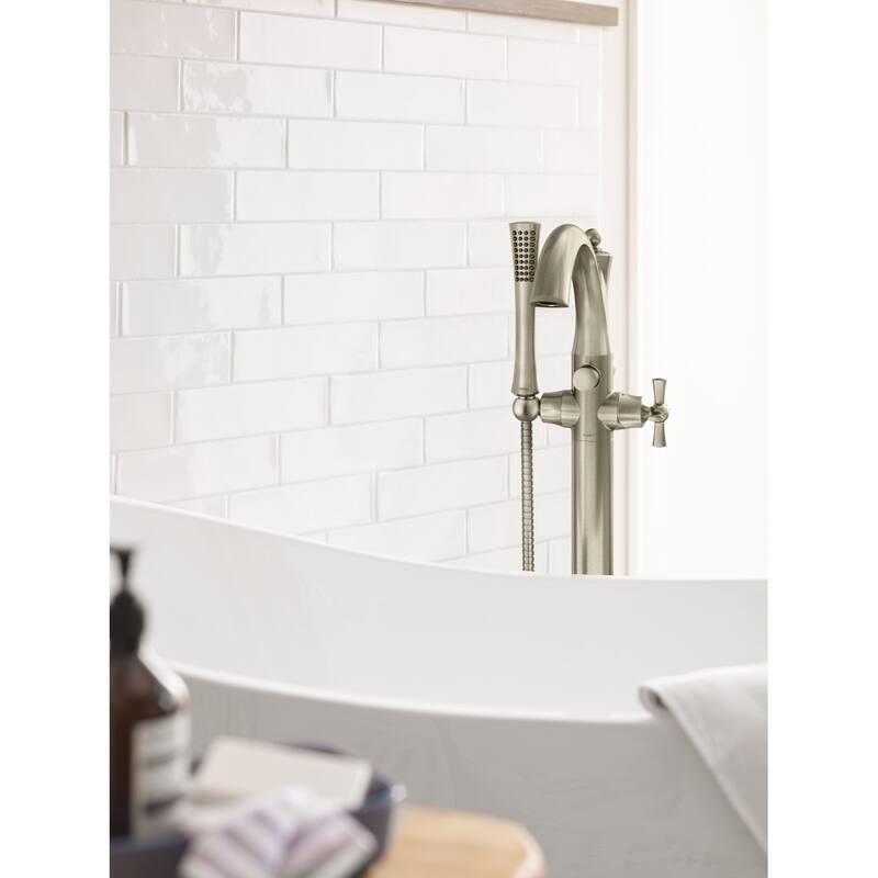 Moen Wynford Floor Mounted Tub Filler with Built-In Diverter -