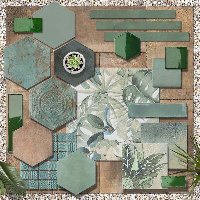 Merola Tile Viva Antic Verde 3" x 12" Ceramic Wall Tile