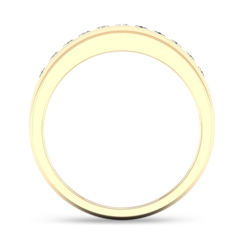 1/2ct TDW Diamond Wedding Band in 10K Yellow Gold for Men